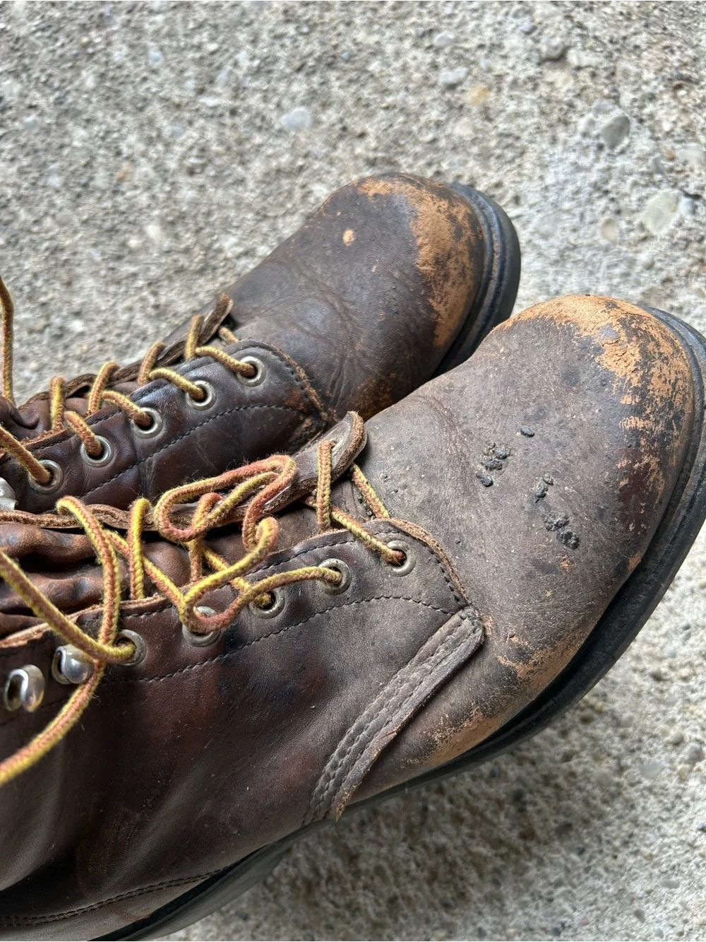 Red wing Men's Brown Leather Lace-Up Work Boots Sz 10 C